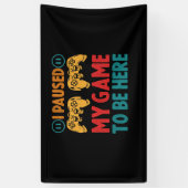 ゲームを中断して皮肉を込めおもしろいた 横断幕 (縦)