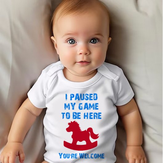 ゲームを中断してTシャツを着た ベビーTシャツ