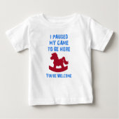 ゲームを中断してTシャツを着た ベビーTシャツ (正面)