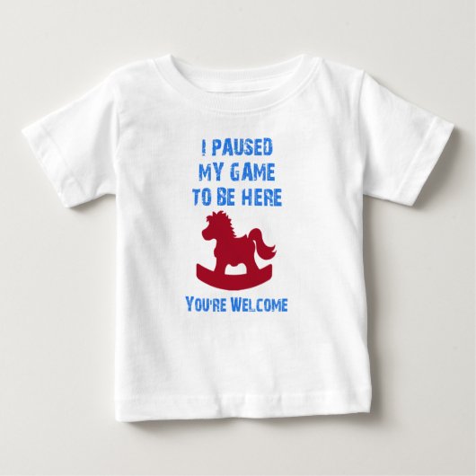 ゲームを中断してTシャツを着た ベビーTシャツ (正面)