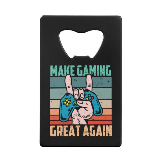 ゲームを再素晴らし開 クレジットカード栓抜き (正面)