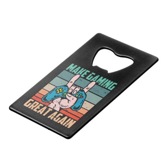 ゲームを再素晴らし開 クレジットカード栓抜き (正面アングル)