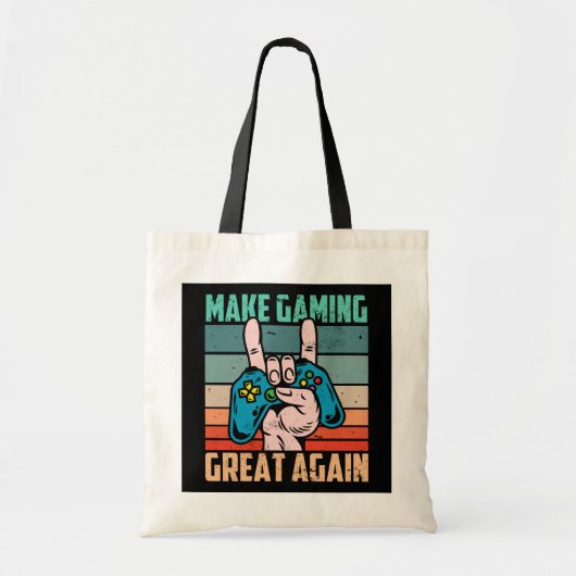 ゲームを再素晴らし開 トートバッグ (正面)