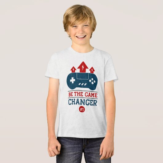 ゲームを変える者となれ #1 ゲーミング トライブレンドTシャツ (正面全面)