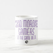 ゲームを始めよう ゲーマーの引用 コーヒーマグカップ (中央)