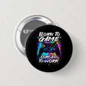 ゲームを強制的に動作させる – カラフル Graffiti Gaming 缶バッジ (正面&裏面)