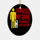 ゲームを止めてスティッキーマンゲーマーおもしろいを卒業した セラミックオーナメント (右)