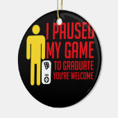 ゲームを止めてスティッキーマンゲーマーおもしろいを卒業した セラミックオーナメント (左)