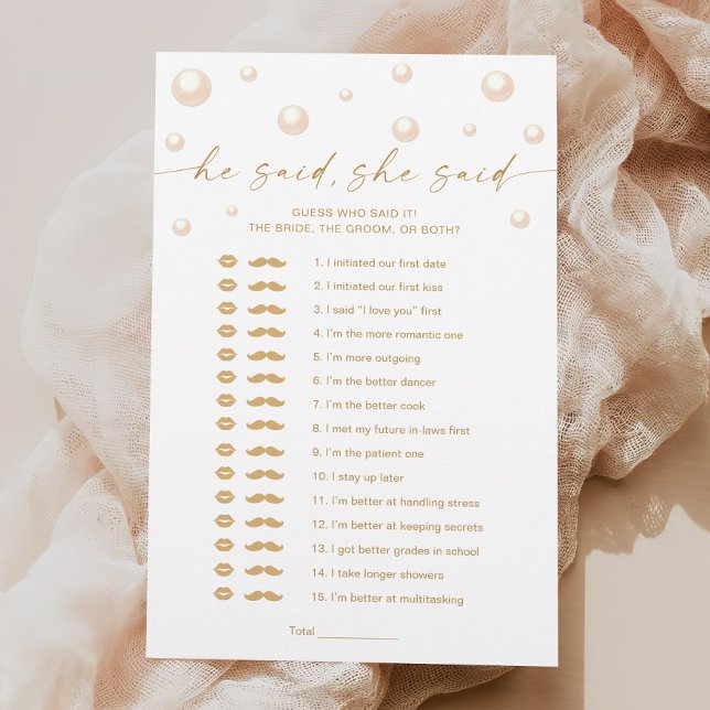 ゲームを言った真珠とプロセッコブライダルシャワー (クリエイターアップロード済み)