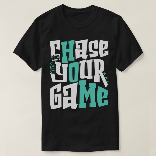 ゲームを追う Tシャツ (デザイン正面)
