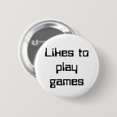 ゲームを遊ぶのを好みます 缶バッジ (正面&裏面)