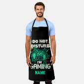 ゲームを邪魔しない,ビデオゲーマーギーク モダン エプロン (着用した状態)