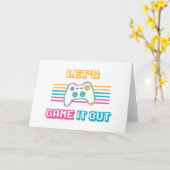 ゲームアウトしよう – レトロスタイル カード (黄色い花)