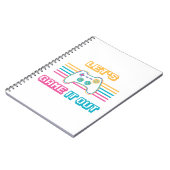 ゲームアウトしよう – レトロスタイル ノートブック (左側)