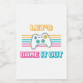 ゲームアウトしよう – レトロスタイル フードラベル (シングルラベル)