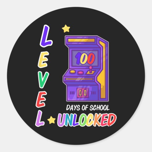 ゲームアーケードコントローラレベル100日の学校Un ラウンドシール (正面)