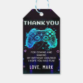 ゲームアーケードレベルアップ誕生日ありがとう ギフトタグ (正面)