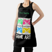 ゲームアートヴィンテージゲームパッドレトロコントローラゲーマー エプロン (インサイチュ)