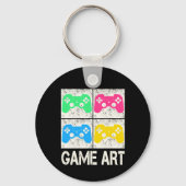 ゲームアートヴィンテージゲームパッドレトロコントローラゲーマー キーホルダー (正面)