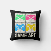ゲームアートヴィンテージゲームパッドレトロコントローラゲーマー クッション (正面)