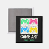 ゲームアートヴィンテージゲームパッドレトロコントローラゲーマー マグネット (正面/裏面)
