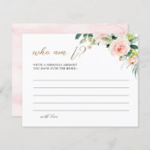 ゲームエレガントカードを推測しているフローラ (正面/裏面)