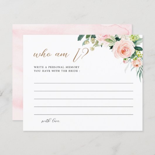 ゲームエレガントカードを推測しているフローラ (正面/裏面)