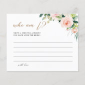 ゲームエレガントカードを推測しているフローラ (正面)