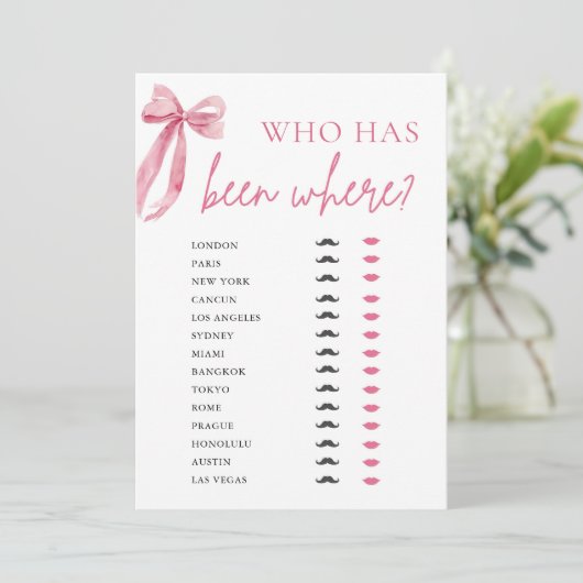 ゲームエレガントモダンで行ったピンクの弓 招待状 (スタンド正面)