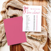 ゲームエレガントモダンで行ったピンクの弓 招待状