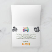 ゲームオンスカル - ビデオゲームの誕生日 サンキューカード (内部)