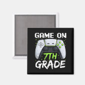 ゲームオンセブグレードおもしろい新学期ゲーマーボーイズ マグネット (正面/裏面)