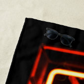 ゲームオンネオンサインスポーツゲーミングゲーマー ビーチタオル (インサイチュ)