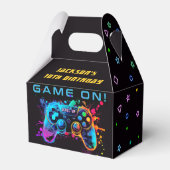 ゲームオンネオンビデオゲームゲームアーケード誕生日の好意ボックス フェイバーボックス (裏面サイド)