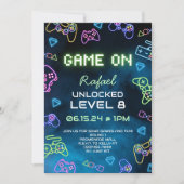 ゲームオンビデオゲーム招待状 招待状 (正面)