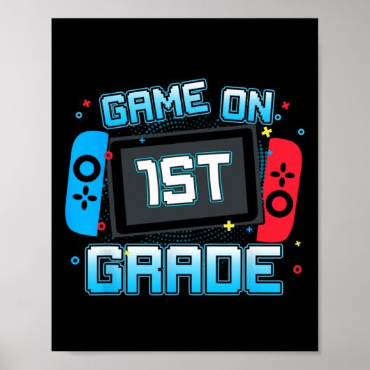 ゲームオンファーストグレードゲーマー新学期ボーイズキッズ ポスター (正面)