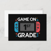 ゲームオンファーストグレード新学期ゲーマーおもしろい サンキューカード (正面/裏面)