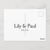 ゲームオンマッチングカップル名 ウェディングパーティー 場所 都市名を入力 ポストカード (裏面)