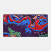 ゲームオンモダン抽象芸術動揺してカラフルカスタム デスクマット (正面)
