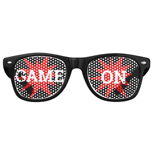 ゲームオンレトロシェード/おもしろいパーティーサングラス レトロサングラス (正面)