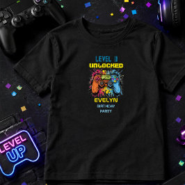 ゲームオンレベルアップビデオゲーム誕生日 トドラーTシャツ