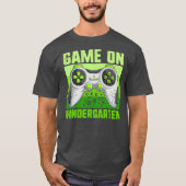 ゲームオン幼稚園おもしろい新学期ゲーマー Tシャツ (正面)