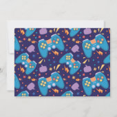 ゲームオン誕生日ゲームビデオパーティー写真 招待状 (裏面)