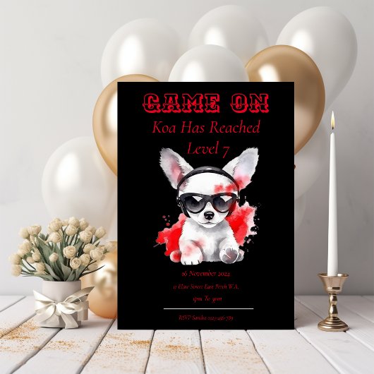 ゲームオン誕生日招待状次のレベル，ゲーミング 招待状
