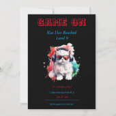 ゲームオン誕生日招待状次のレベル，ゲーミング 招待状 (正面)