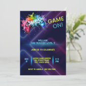 ゲームオン誕生日招待状 招待状 (スタンド正面)