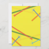 ゲームオン アーケード ボウリング 黒板パーティー招待状 招待状 (裏面)