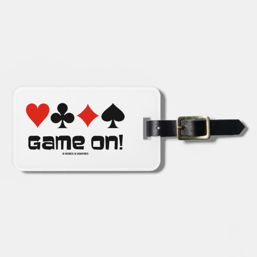 ゲームオン！（カードスーツ4枚） ラゲッジタグ (正面横)