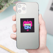 ゲームオン クラシックラウンドステッカー シール (スマートフォン)