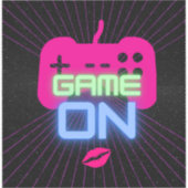 ゲームオン クラシックラウンドステッカー シール (正面)